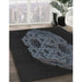 Patterned Black Novelty Rug in Family Room, pat3363