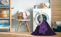 Machine Washable Transitional Deep Purple Rug in a Washing Machine, wshpat3364pur