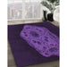 Machine Washable Transitional Deep Purple Rug in a Family Room, wshpat3364pur