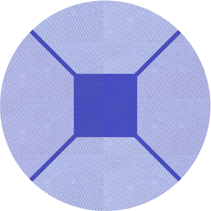 Square Patterned Light Slate Blue Rug, pat3365blu