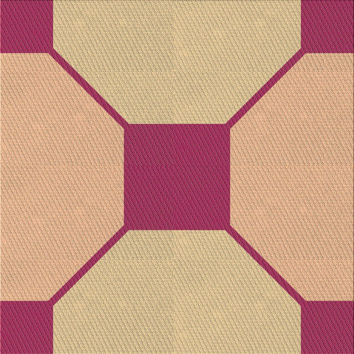 Round Patterned Orange Rug, pat3365brn