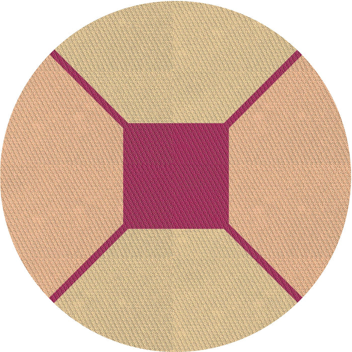 Square Patterned Orange Rug, pat3365brn