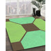 Machine Washable Transitional Green Rug in a Family Room, wshpat3365grn