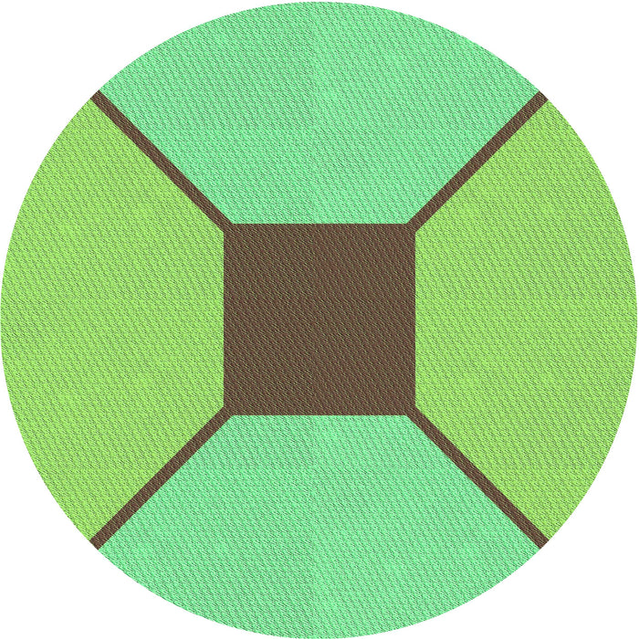 Square Patterned Green Rug, pat3365grn