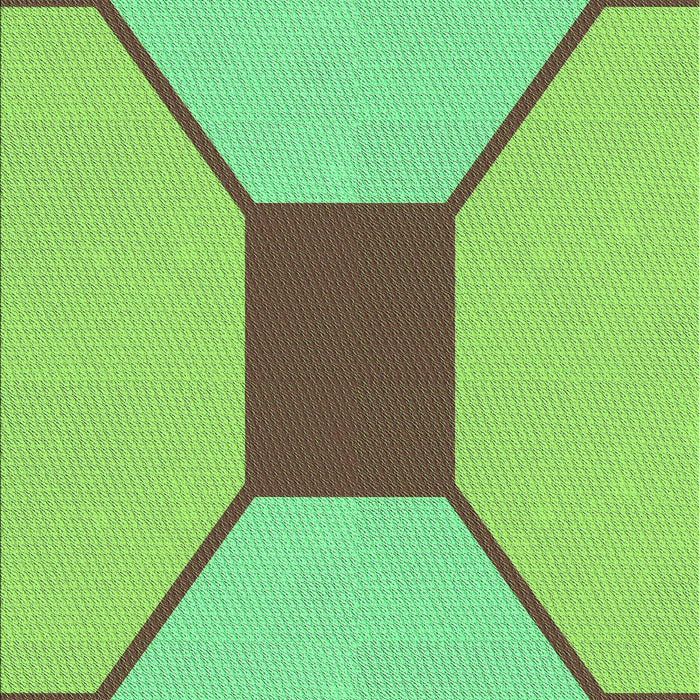 Patterned Green Rug, pat3365grn