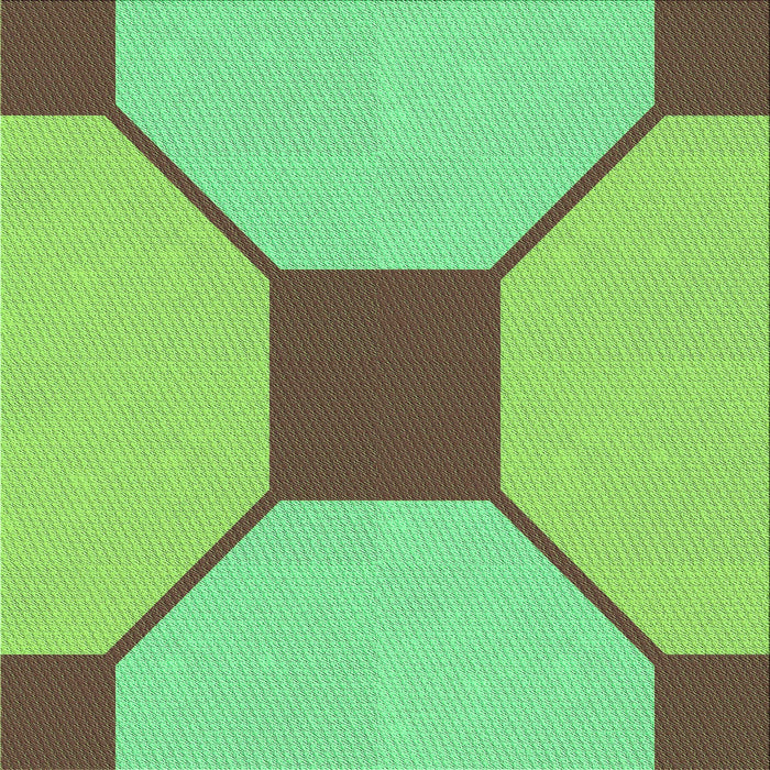 Round Patterned Green Rug, pat3365grn