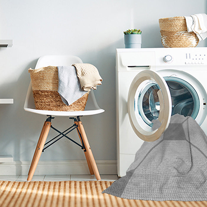 Machine Washable Transitional Gray Rug in a Washing Machine, wshpat3365gry