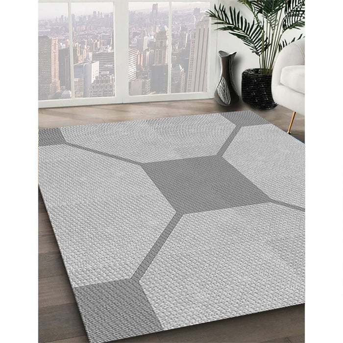 Patterned Gray Rug in Family Room, pat3365gry