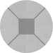 Square Patterned Gray Rug, pat3365gry