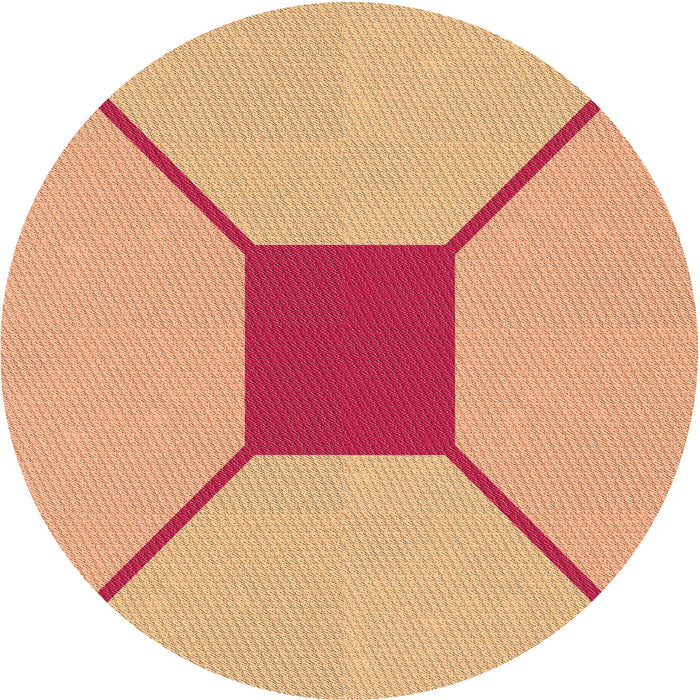 Square Patterned Yellow Orange Rug, pat3365org