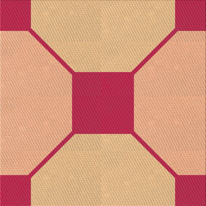 Round Patterned Yellow Orange Rug, pat3365org