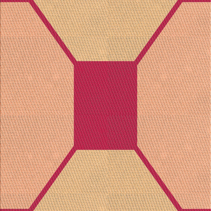 Patterned Yellow Orange Rug, pat3365org