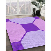 Patterned Crimson Purple Rug, pat3365pur