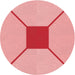 Square Patterned Pastel Pink Rug, pat3365rd