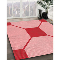 Patterned Pastel Pink Rug, pat3365rd