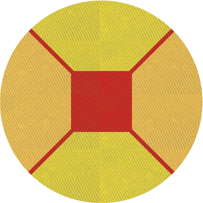 Square Patterned Neon Orange Rug, pat3365yw