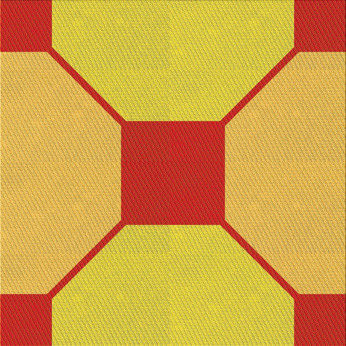 Round Patterned Neon Orange Rug, pat3365yw