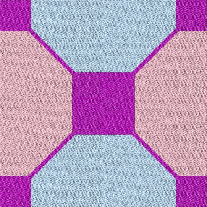 Square Patterned Blue Modern Rug, pat3365