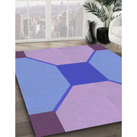 Patterned Purple Mimosa Purple Rug, pat3366blu