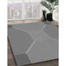 Machine Washable Transitional Gunmetal Gray Rug in a Family Room, wshpat3366gry