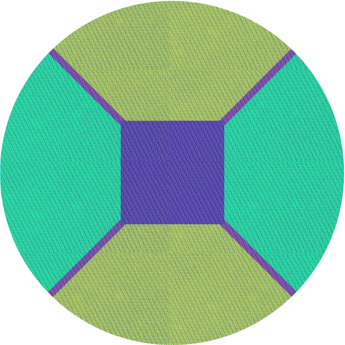 Square Patterned Khaki Green Rug, pat3366lblu