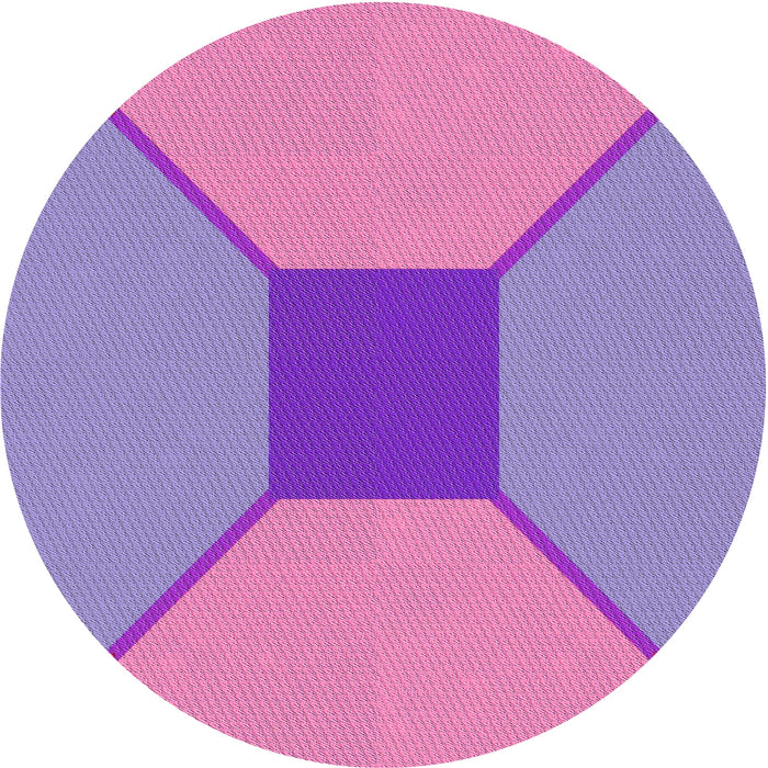 Square Patterned Neon Pink Rug, pat3366pur