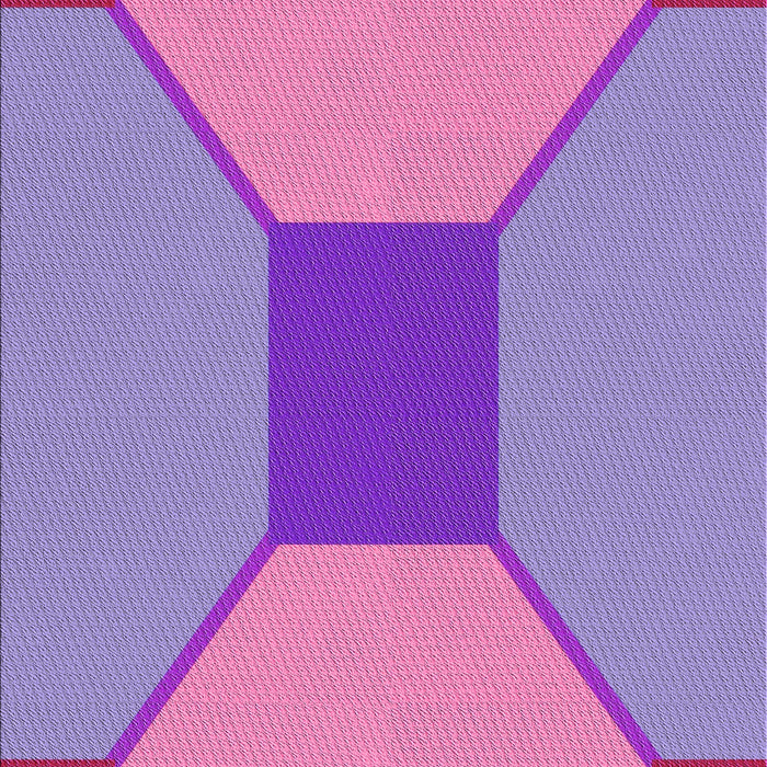 Machine Washable Transitional Neon Pink Rug, wshpat3366pur