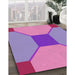 Machine Washable Transitional Neon Pink Rug in a Family Room, wshpat3366pur