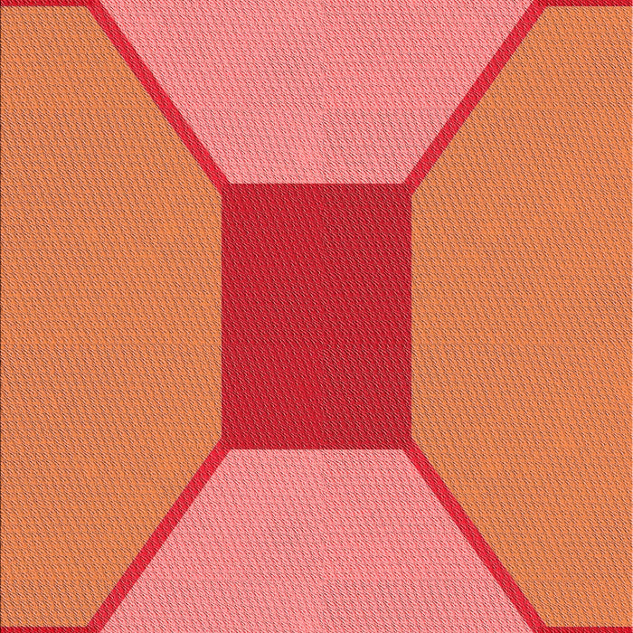 Patterned Ruby Red Rug, pat3366rd