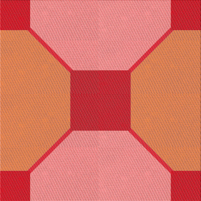 Round Patterned Ruby Red Rug, pat3366rd