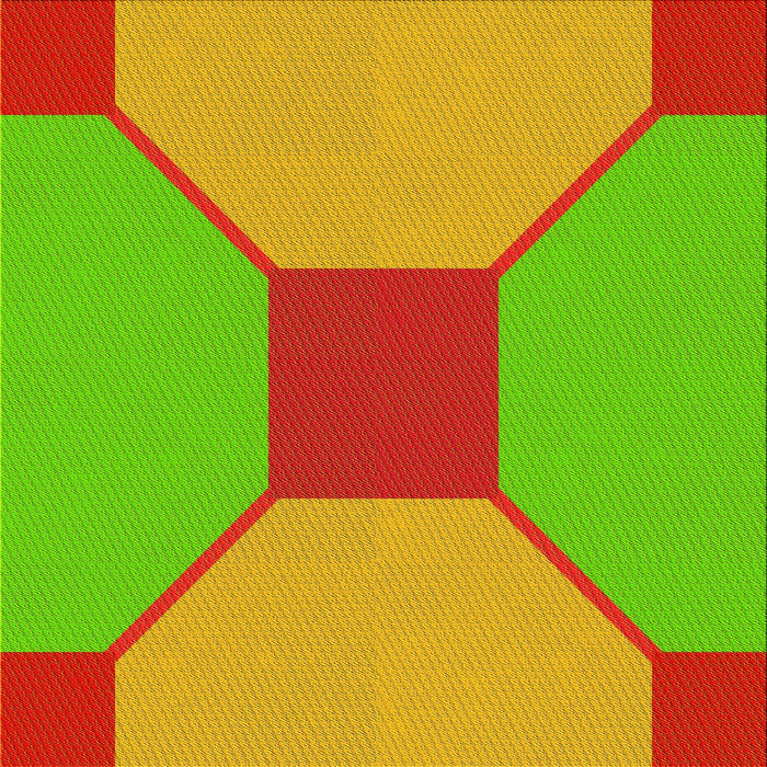 Round Patterned Bright Green Rug, pat3366yw