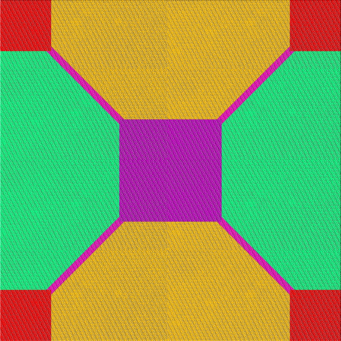 Square Patterned Green Modern Rug, pat3366