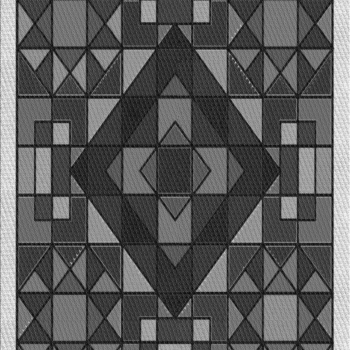 Machine Washable Transitional Charcoal Black Rug, wshpat3367gry