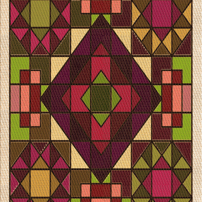 Patterned Peru Brown Rug, pat3367org