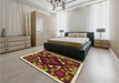 Patterned Peru Brown Rug in a Bedroom, pat3367org