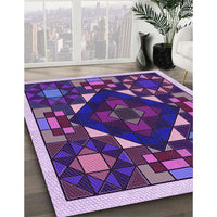 Patterned Lilac Purple Rug, pat3367pur