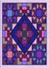 Patterned Lilac Purple Rug, pat3367pur