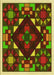 Patterned Maroon Red Rug, pat3367yw