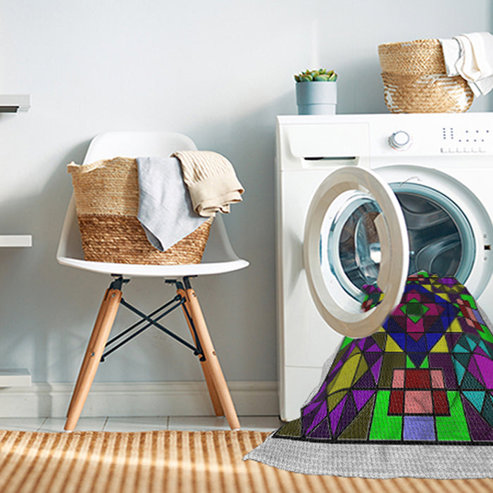 Machine Washable Transitional Dark Purple Rug in a Washing Machine, wshpat3367