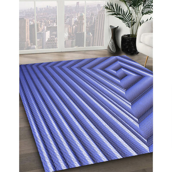 Machine Washable Transitional Sky Blue Rug in a Family Room, wshpat3368blu