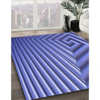 Patterned Sky Blue Rug, pat3368blu