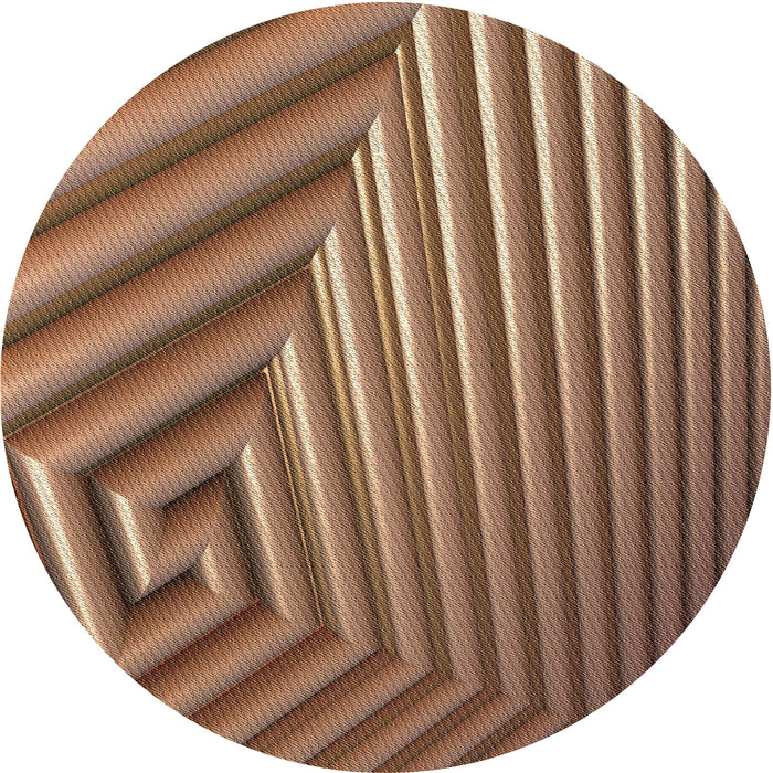 Square Patterned Peru Brown Rug, pat3368brn