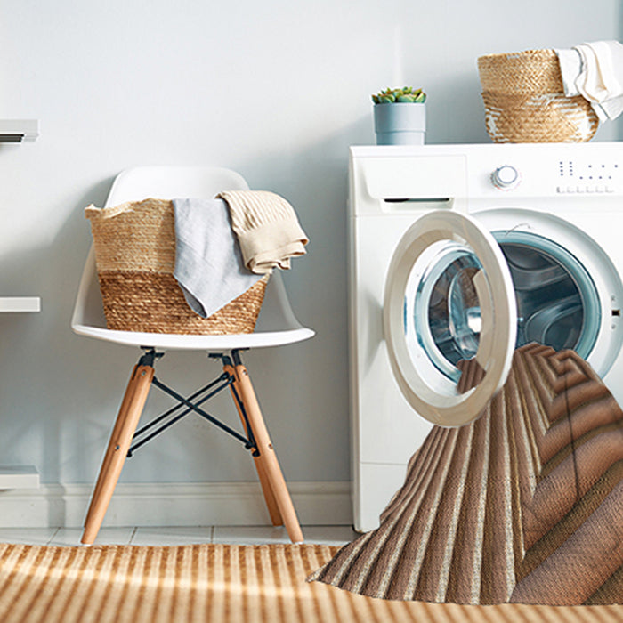 Machine Washable Transitional Peru Brown Rug in a Washing Machine, wshpat3368brn