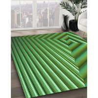 Patterned Lime Green Rug, pat3368grn