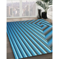 Patterned Blue Rug, pat3368lblu