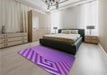 Patterned Purple Rug in a Bedroom, pat3368pur