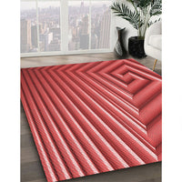 Patterned Red Rug, pat3368rd