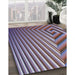 Patterned Purple Novelty Rug in Family Room, pat3368