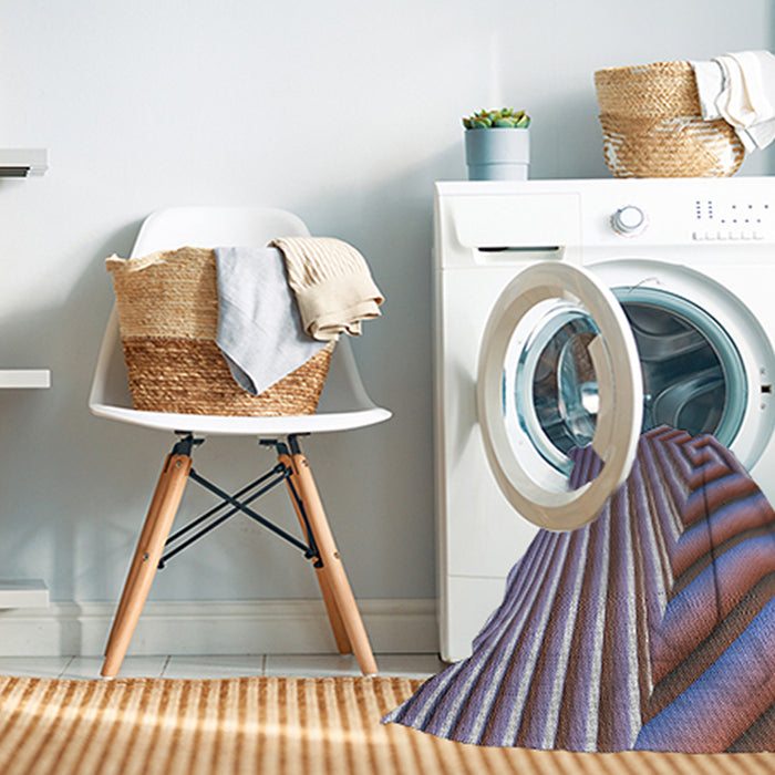 Machine Washable Transitional Purple Rug in a Washing Machine, wshpat3368