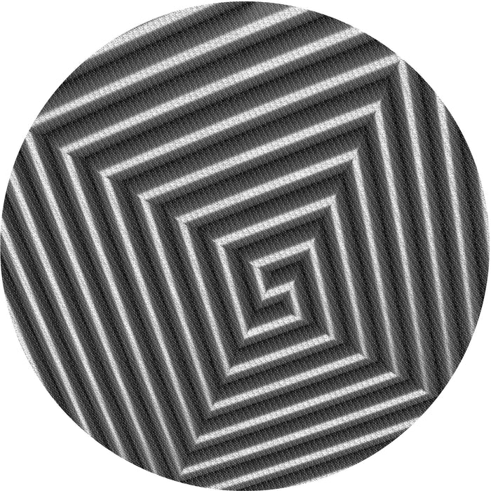 Square Patterned Gunmetal Gray Rug, pat3369gry